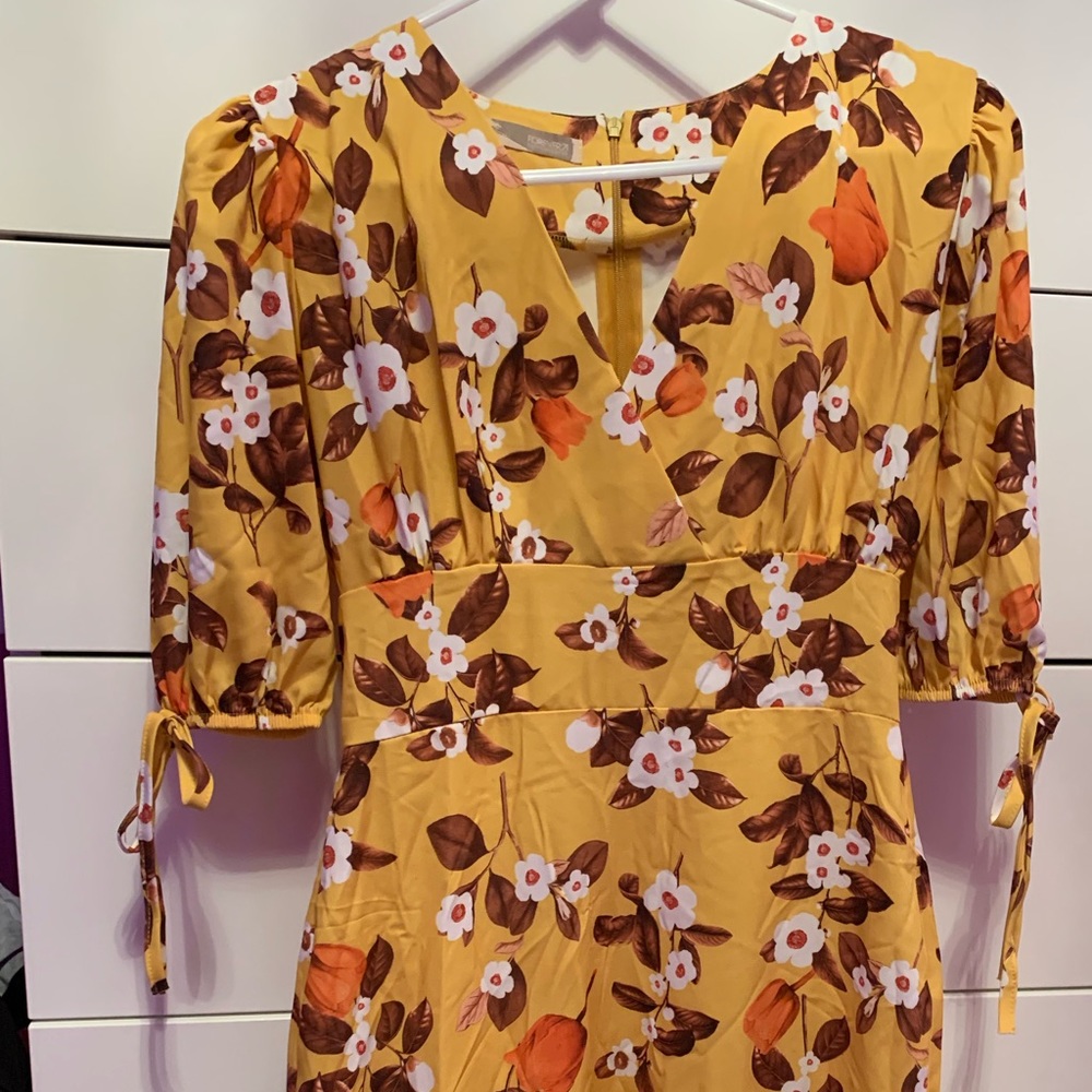 Yellow floral dress